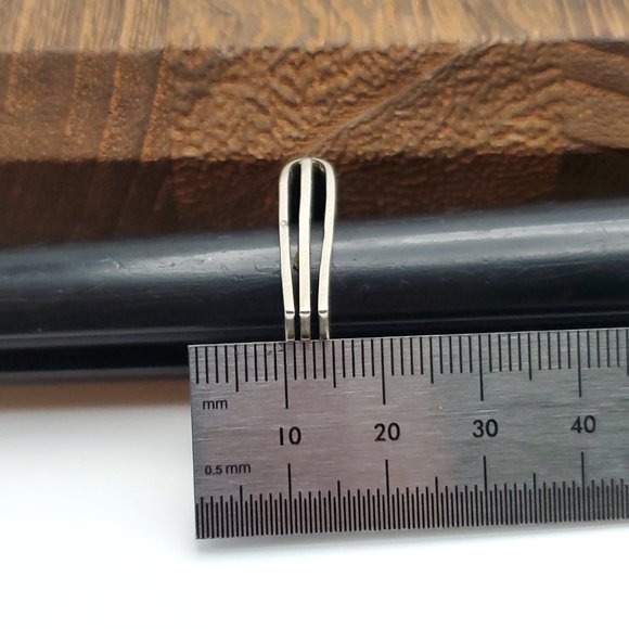 Size 6.75 925 Sterling Silver Unique Handmade Folded Design Ring - Picture 7 of 8